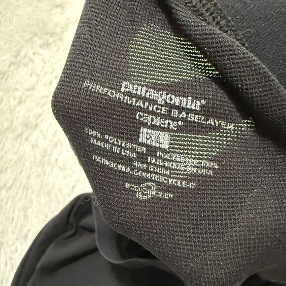 Men Patagonia Cool Weather Base Layer Tight in Black Size Extra Large - Picture 12 of 12